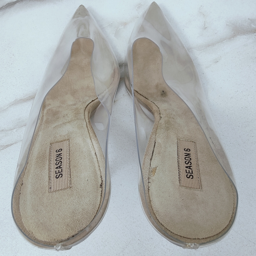 Yeezy Season 6 Clear Transparent PVC Lucite Heel Mules, Sz 37 (US women's 6) - Picture 9 of 16